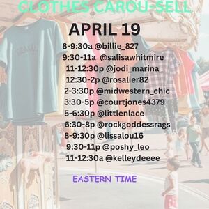 My marathon show listing!